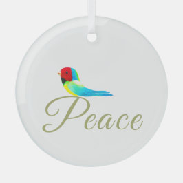 Holiday Little Bird  Messenger of Peace Ornament Aus Glas
