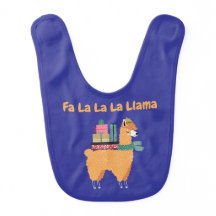 Holiday Llama Baby Bib - Fa La La Llama