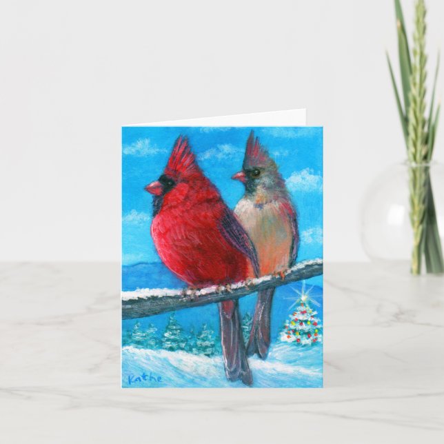 'Holiday LoveBirds' Card Karte (Vorderseite)