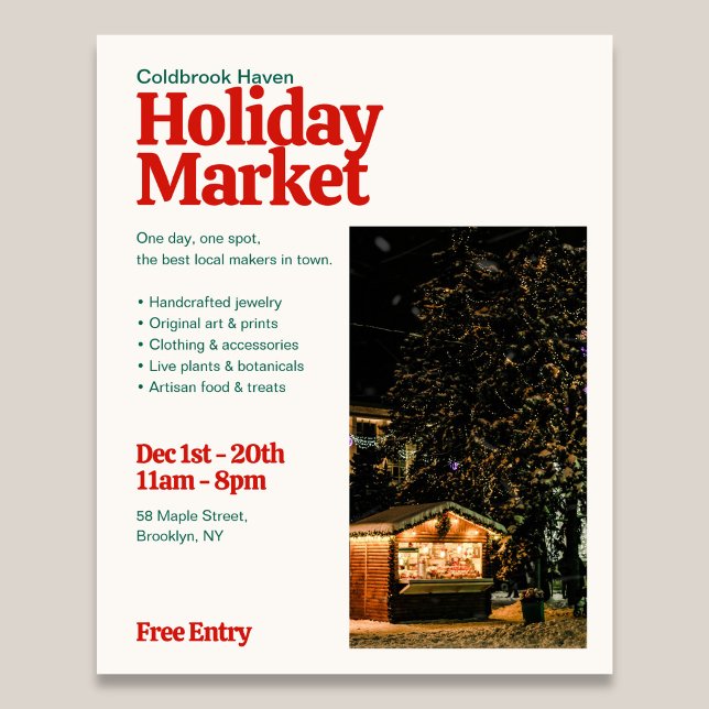Holiday Market Retro Photo Flyer (Von Creator hochgeladen)