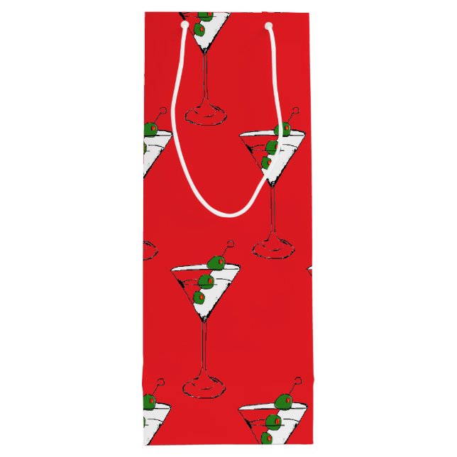 Holiday martini wine bag geschenktüte für weinflaschen (Rückseite)