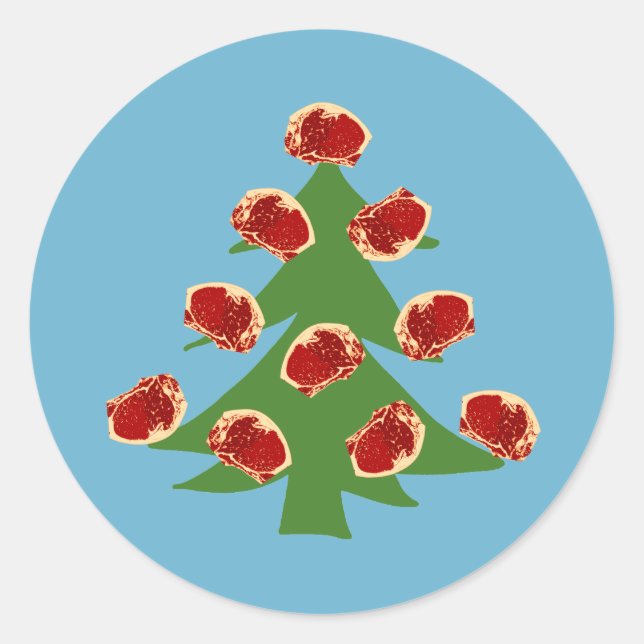 Holiday Meat Tree Runder Aufkleber (Vorderseite)