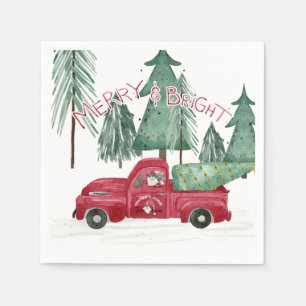 Holiday Merry Bright Gnomes Weihnachtswald Party F Serviette