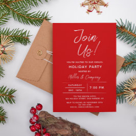 Holiday Modern Chic Corporate Weihnachten Party Einladung