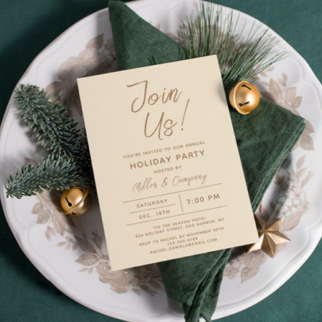 Holiday Modern Chic Corporate Weihnachten Party Einladung (Von Creator hochgeladen)