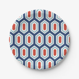 Holiday Modern Geometric Musterpapierplatte Pappteller