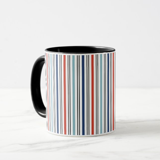 Holiday Modern Stripes Tasse (Vorderseite Links)