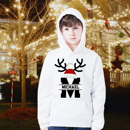 Holiday Monogram Rentier Matching Family Hoodie