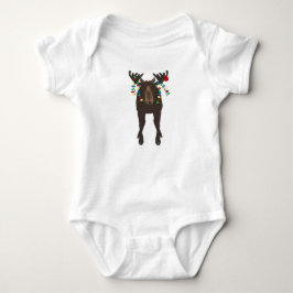 Holiday Moose Baby Bodysuit Baby Strampler