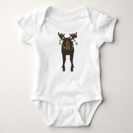 Holiday Moose Baby Bodysuit Strampler