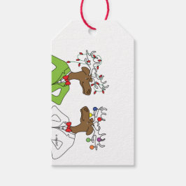 Holiday Moose Gift Tags Geschenkanhänger
