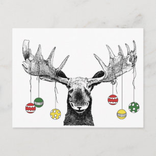 Holiday Moose Postkarte