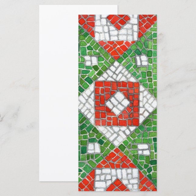 HOLIDAY MOSAIC 4x9 Flachkarte / Vertikal Karte (Vorne/Hinten)