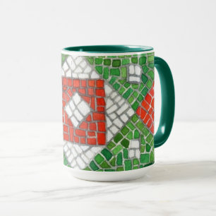 HOLIDAY MOSAIC Hunter Green Combo Tasse