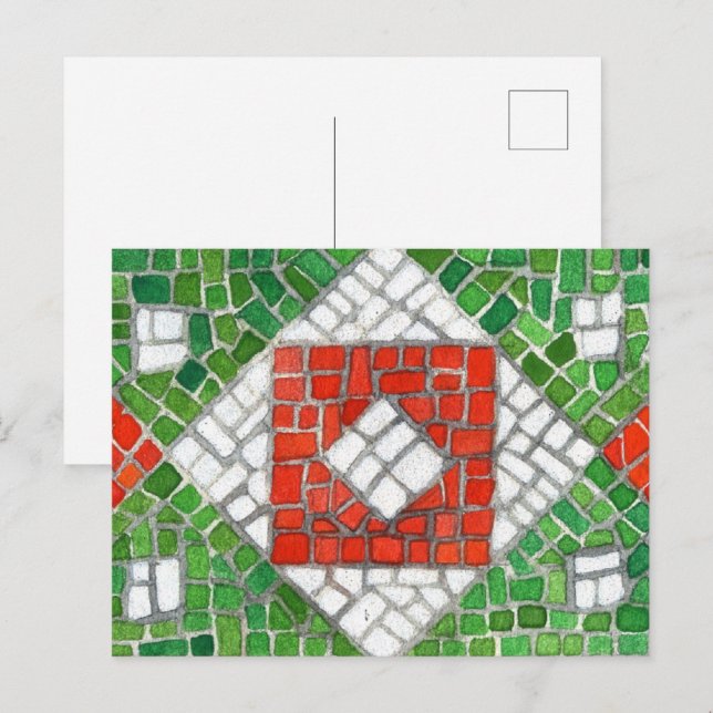 HOLIDAY MOSAIC Postcard Feiertagspostkarte (Vorne/Hinten)