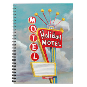Holiday Motel Sign Notizblock