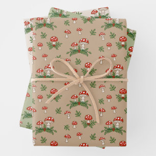 Holiday Mushrooms Geschenkpapier Set