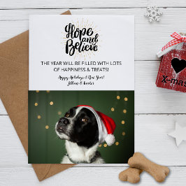 Holiday & New Year Hope & Glaube Haustier Hund Fot Feiertagskarte