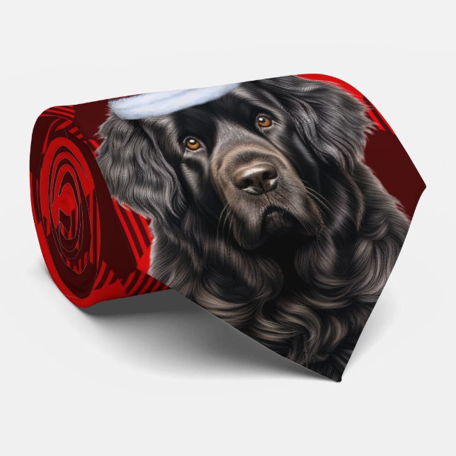 Holiday Newfundland Red Buffalo Karierte Weihnacht Krawatte (Gerollt)