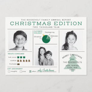 Holiday Newsletter Infografik Weihnachten Einladung