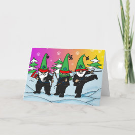 Holiday Ninja Elves Grußkarte Feiertagskarte