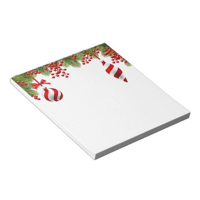 Holiday Notepad-Fir Bough Ornaments Notizblock (angewinkelt)