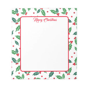 Holiday Notepad Holly Notizblock