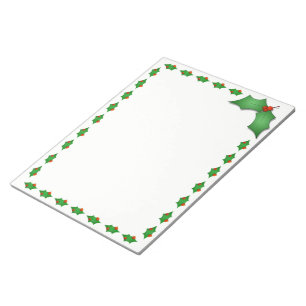 Holiday Notepad-Holly Notizblock