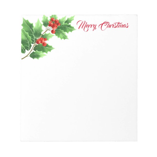 Holiday Notepad-Holly Notizblock (Vorderseite)