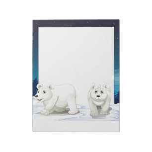 Holiday Notepad Polar Bears Notizblock