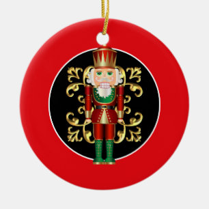 Holiday Nutcracker Keramik Ornament