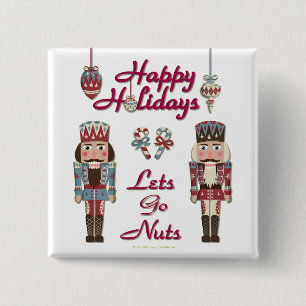 Holiday Nutcracker Lasse Go Nuts Button