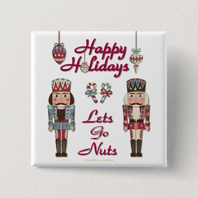Holiday Nutcracker Lasse Go Nuts Button (Vorderseite)