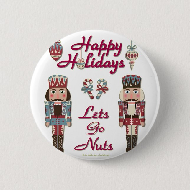 Holiday Nutcracker Lasse Go Nuts Button (Vorderseite)