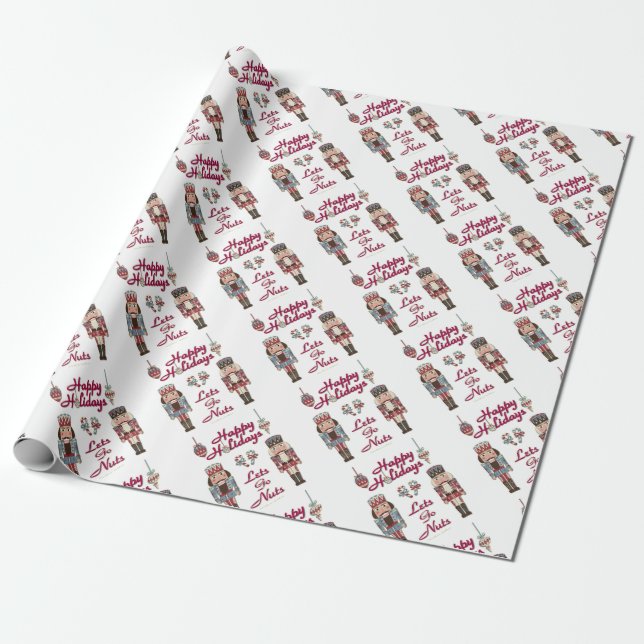 Holiday Nutcracker Lets Go Nuts Geschenkpapier (Ungerollt)