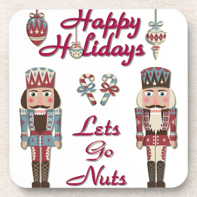 Holiday Nutcracker Lets Go Nuts Untersetzer (Vorderseite)