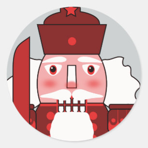 Holiday Nutcracker Runder Aufkleber