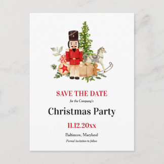Holiday Nutcracker | Weihnachts-Party Save the Dat Ankündigungspostkarte