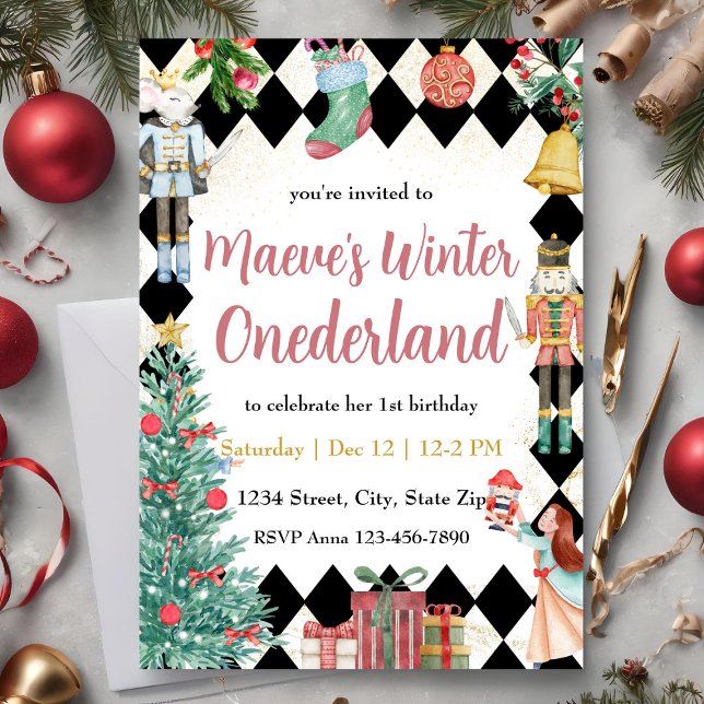 Holiday Nutcracker Winter Onederland Einladung (Von Creator hochgeladen)
