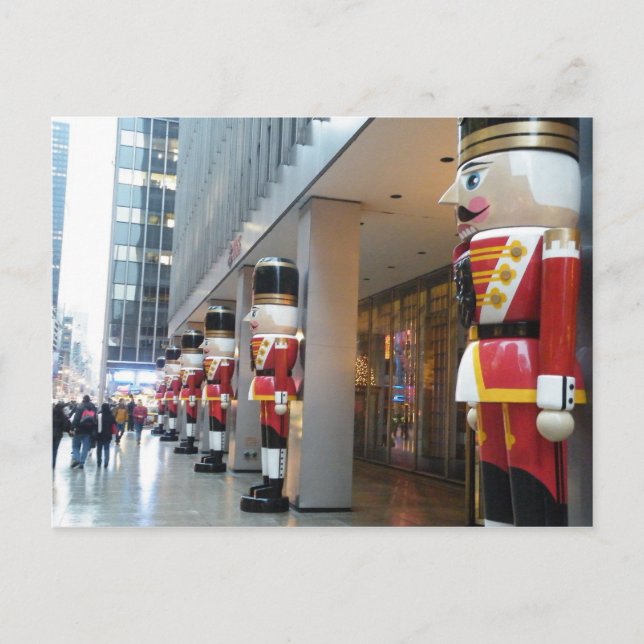 Holiday Nutcrackers NYC Feiertagspostkarte (Vorderseite)