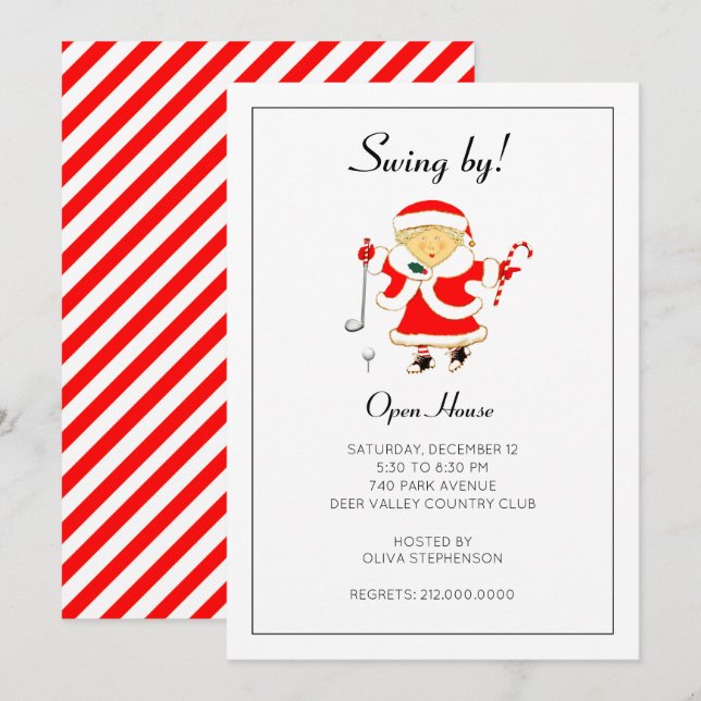 Holiday Open House Einladung (Vorne/Hinten)