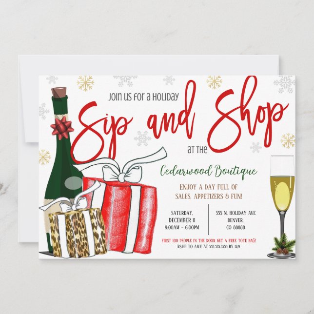 Holiday Open House Einladung (Vorderseite)