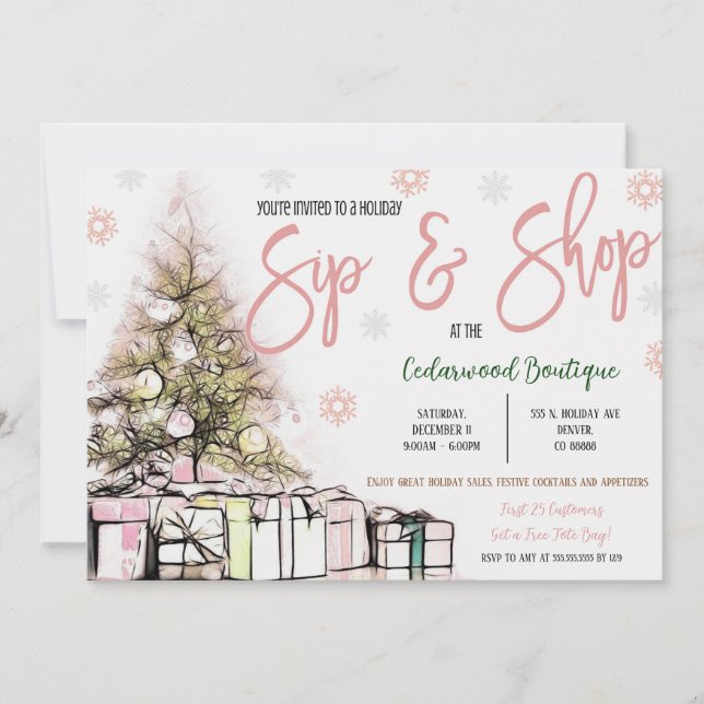 Holiday Open House Einladung (Vorderseite)