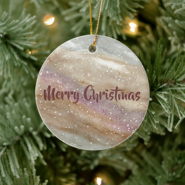 Holiday Ornament – Merry Christmas or Your Message (Baum)