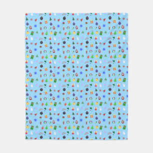 Holiday Ornaments in einem Baby Blue BK Fleecedecke