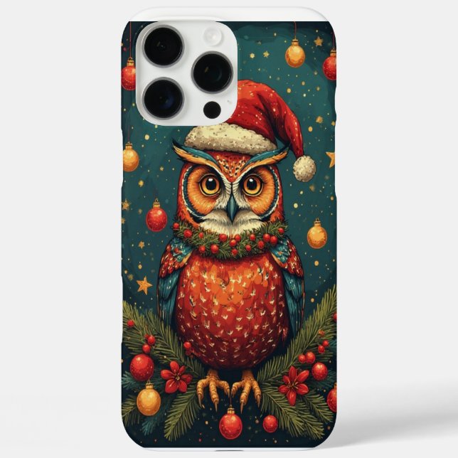 Holiday Owl iPhone 16 Pro Max Hülle (Rückseite)