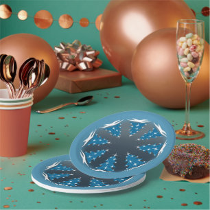 Holiday Paper Tellers Festive Blue Party Teller