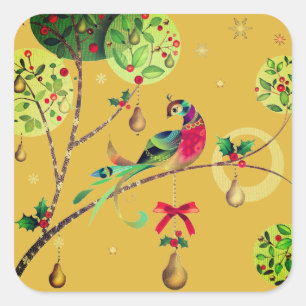 Holiday Partridge Stickers