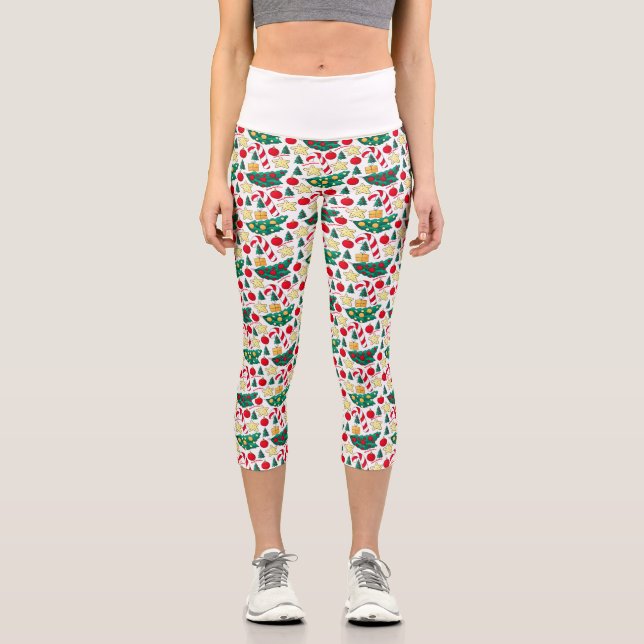 Holiday Pattern High Waisted Capris (Vorderseite)