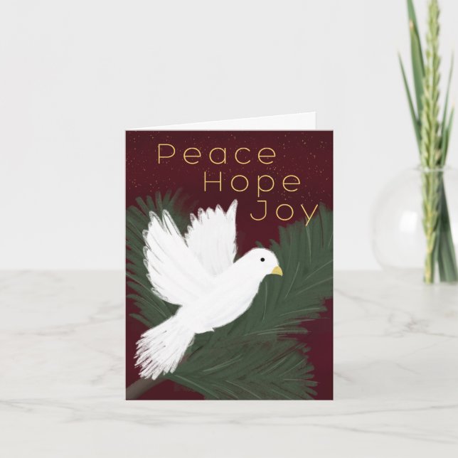 Holiday Peace dove Karte (Vorderseite)